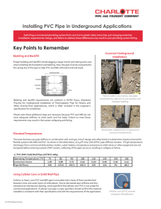 Installing PVC Pipe in Underground Applications