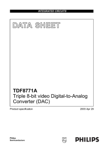 TDF8771A Triple 8-bit video Digital-to-Analog Converter (DAC)