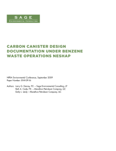 BWON Carbon Canister Design - Sage Environmental Consulting