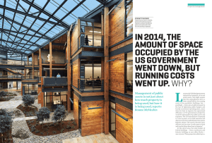 in 2014, the amount of space occupied by the us government went