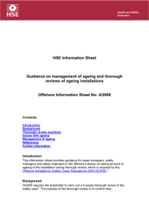 Guidance on management of ageing and thorough reviews of