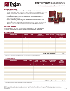 battery sizing guidelines