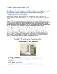 Specialty Transformer Manufacturing