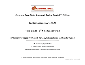 Common Core State Standards Pacing Guide 2 Edition English