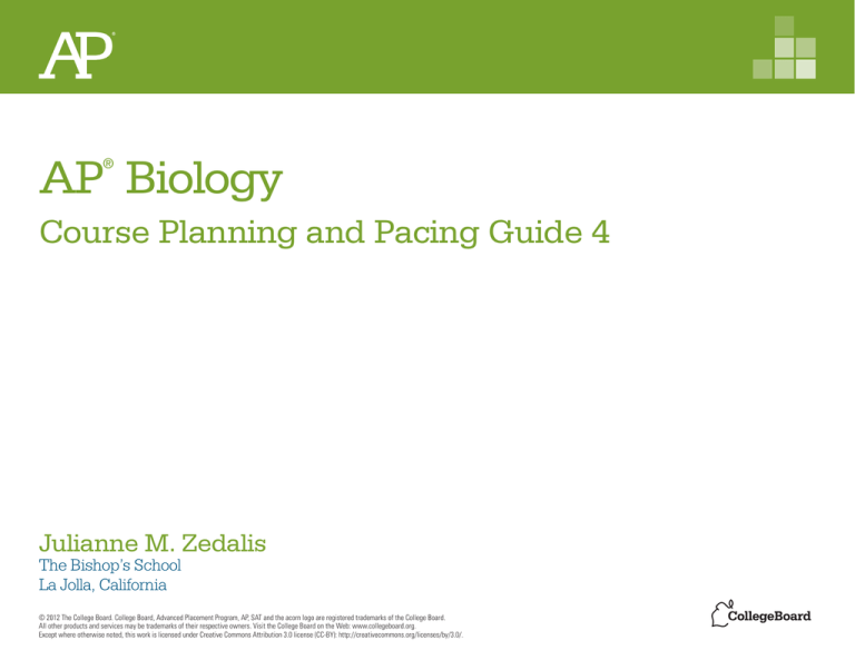 AP Biology Course Planning and Pacing Guide 4