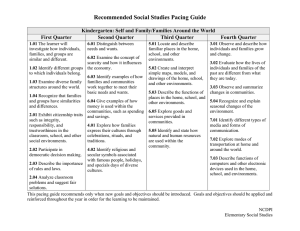 Recommended Social Studies Pacing Guide