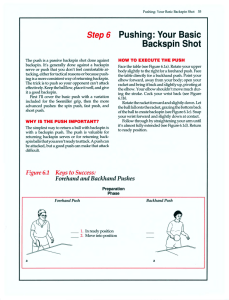 Pushing: Your Basic Backspin Shot