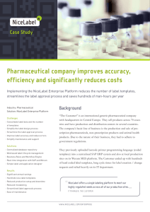 Pharmaceutical company improves accuracy, efficiency and