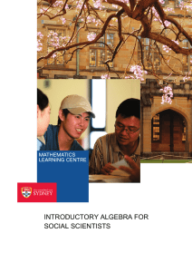 introductory algebra for social scientists