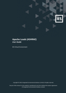 Apache Loads (ASHRAE) - Integrated Environmental Solutions