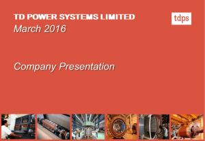 Company Presentation March 2016