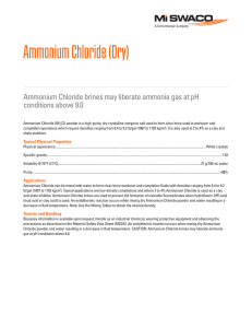 Ammonium Chloride (Dry)