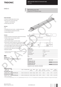 Digital dimmable ballasts for fluorescent lamps ECO series PCA