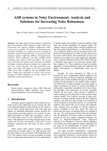 ASR systems in Noisy Environment: Analysis