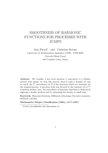 SMOOTHNESS OF HARMONIC FUNCTIONS FOR PROCESSES