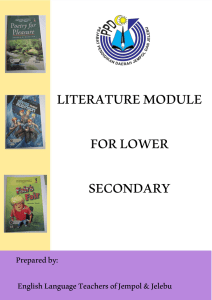 LITERATURE MODULE FOR LOWER SECONDARY