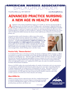 backgrounder - American Nurses Association