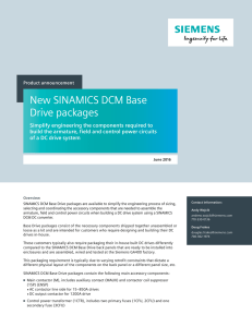 New SINAMICS DCM Base Drive packages