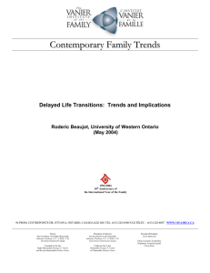Delayed Life Transitions - Child Development Resource Connection