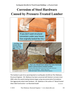 Corrosion of Steel Hardware Caused by Pressure