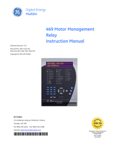 469 Motor Management Relay