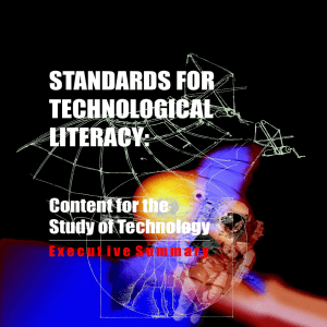 executive summary and Standards for Technological Literacy