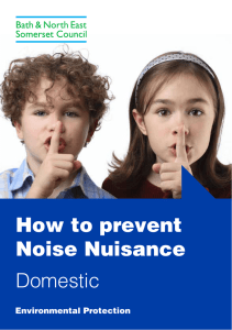 How to prevent noise nuisance