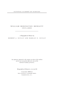 William Hewlett - National Academy of Sciences