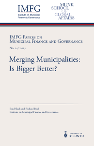 Merging Municipalities: Is Bigger Better?