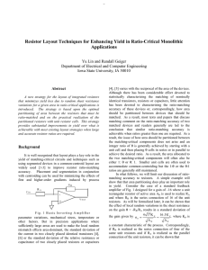 Resistor Layout Techniques for Enhancing Yield in Ratio