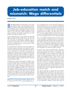 Job–education match and mismatch: Wage differentials