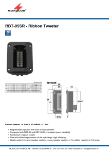RBT-95SR - Ribbon Tweeter