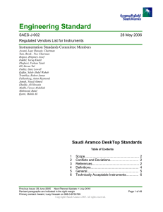 Saudi Aramco Engineering Standard