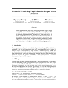 Predicting English Premier League Match Outcomes