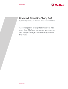 Revealed: Operation Shady RAT