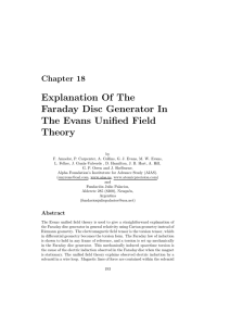 Explanation Of The Faraday Disc Generator In The Evans