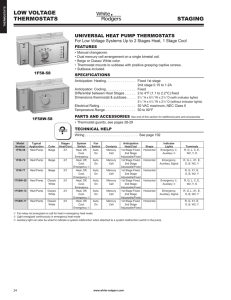 low voltage thermostats staging