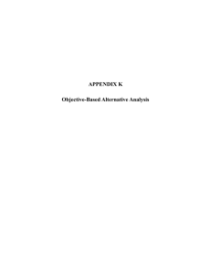 APPENDIX K Objective-Based Alternative Analysis
