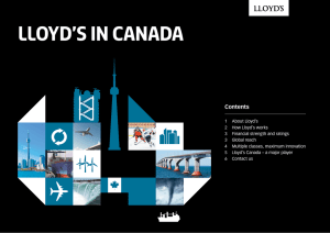 Lloyd`s in Canada