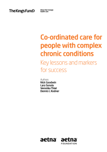Co-ordinated care for people with complex