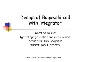 Design of Rogowski coil with integrator