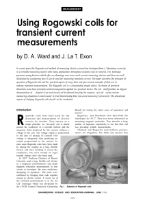 Using Rogowski coils for transient current