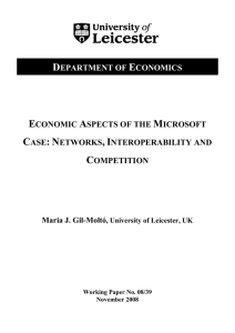 Some Economic Aspects of the Microsoft Case