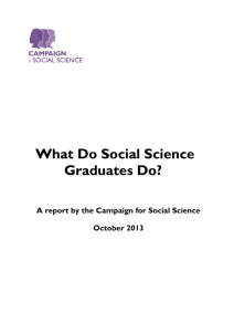 What Do Social Science Graduates Do? © Campaign