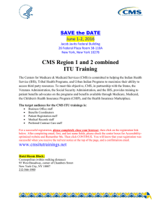CMS Region 1 and 2 combined ITU Training