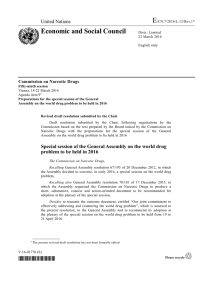 Outcomes document - United Nations Office on Drugs and Crime