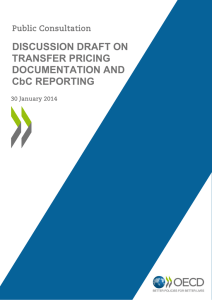 discussion draft on transfer pricing documentation and
