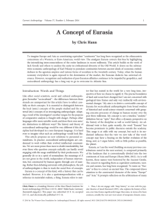 A Concept of Eurasia - Max Planck Institut für ethnologische