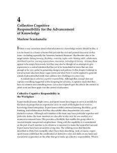 Collective Cognitive Responsibility for the Advancement of Knowledge