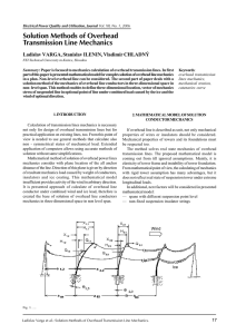 Solution Methods of Overhead Transmission Line Mechanics